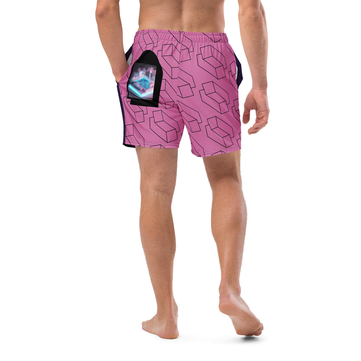 The Hotel Pools III Men's Swim Trunks-Victor Plazma