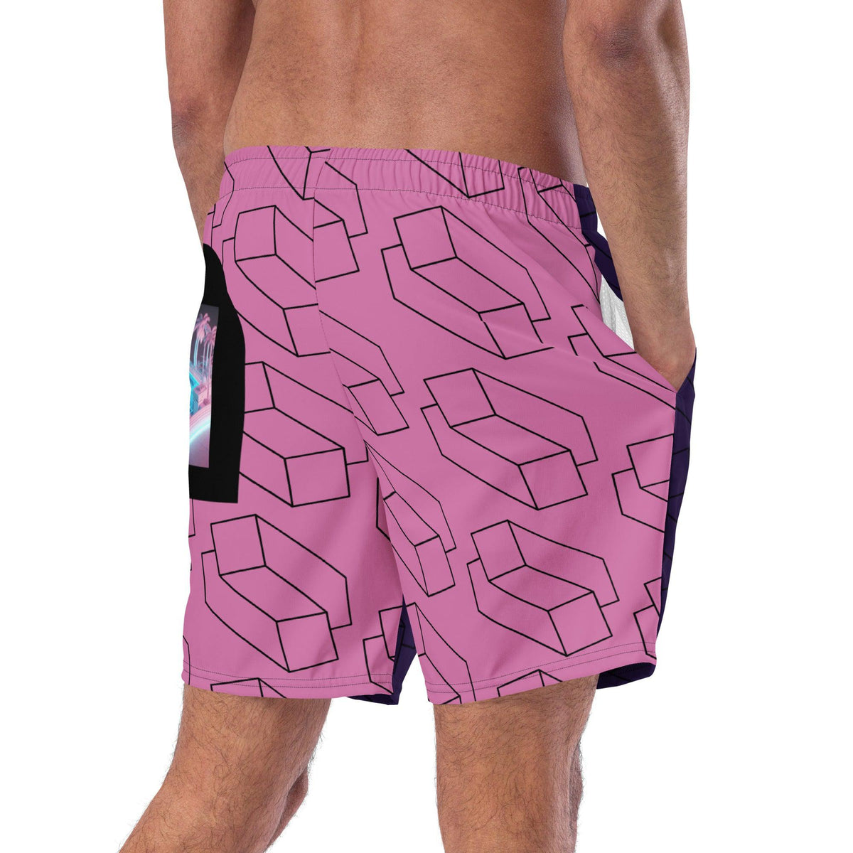 The Hotel Pools III Men's Swim Trunks-Victor Plazma